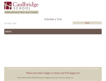 Tablet Screenshot of caulbridgeschool.org